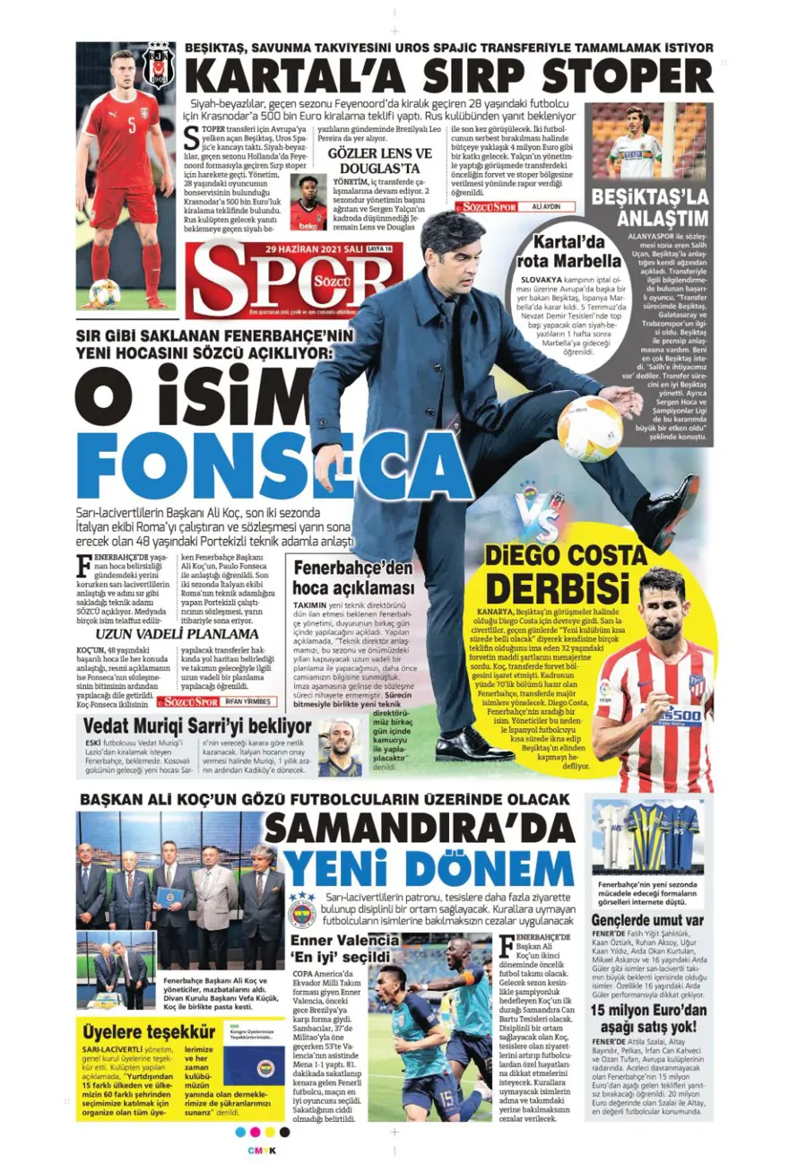 Günün spor manşetleri (29 Haziran 2021) 6