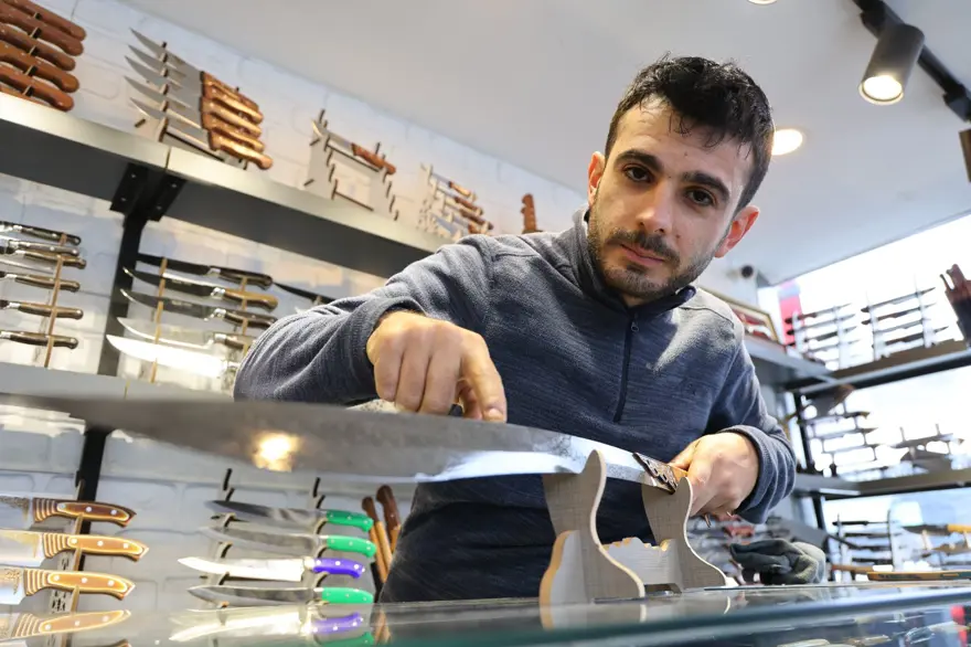 Sivaslı usta Şam çeliğinden üretti: Değeri 110 bin TL! Gören hayran kaldı 3