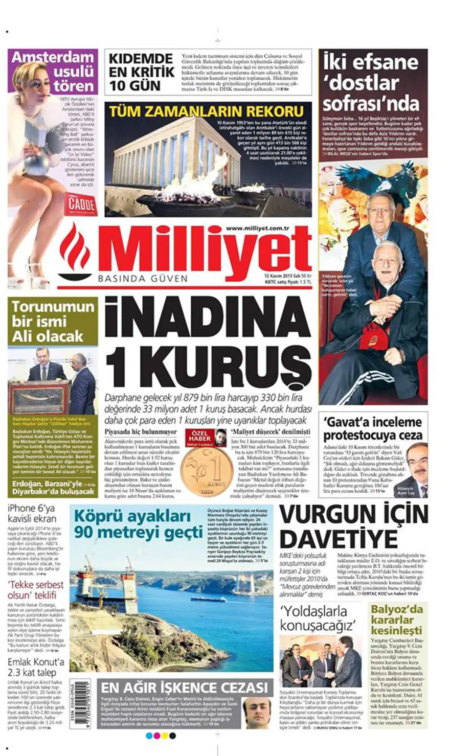 Günün manşetleri - 12 Kasım 2013 2 Günün manşetleri - 12 Kasım 2013 2