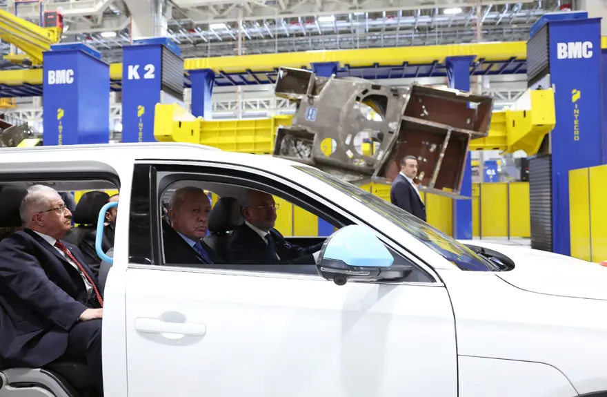 Türkiye'de tek... Erdoğan alana Togg'la geldi, özel üretim Togg ilk kez görüntülendi 