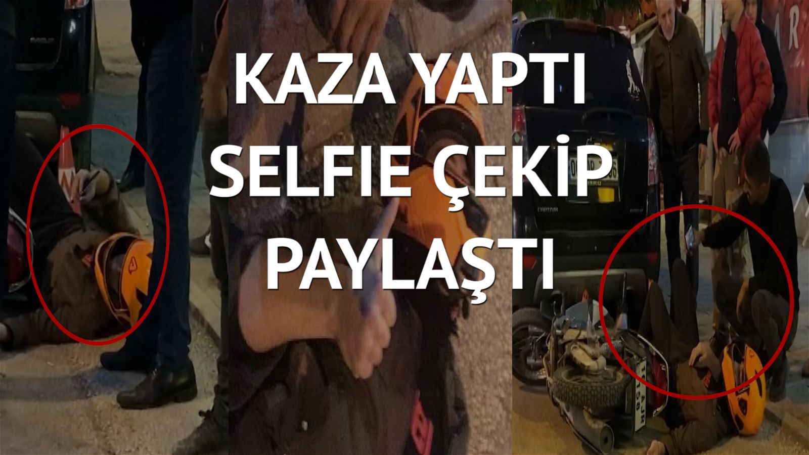 Ölümden dönen motosiklet sürücüsü selfie çekti