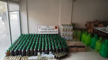 İncirliova'daki depoda sahte ürünler ele geçirildi