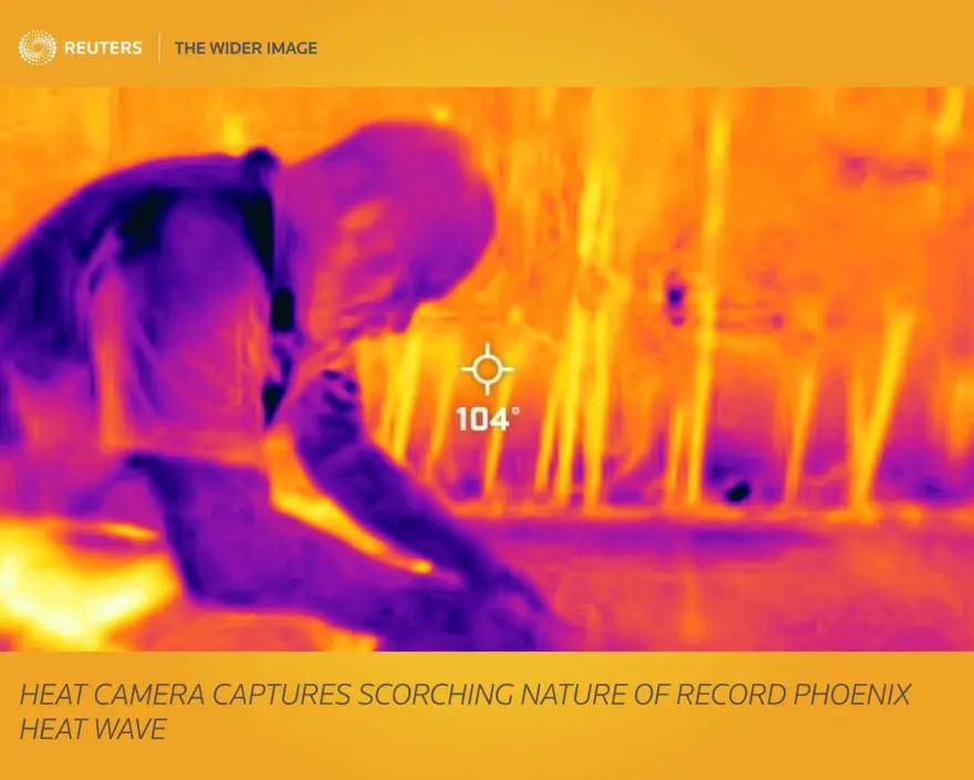 ABD'deki cehennem sıcağı termal kamerada: İnsan beyni buna dayanamaz 