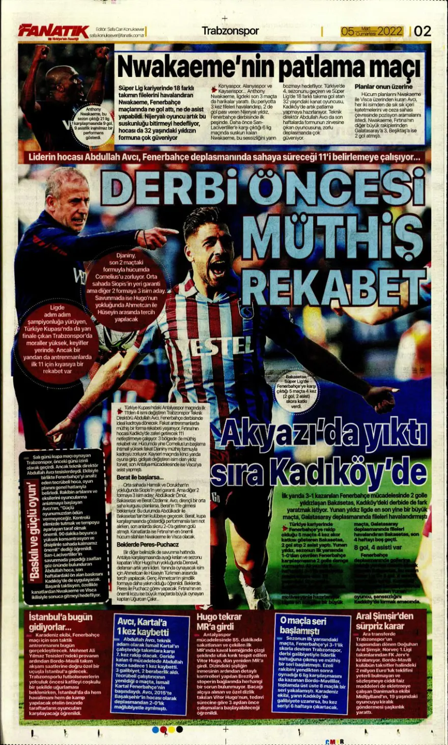 Günün spor manşetleri (5 Mart 2022) 2