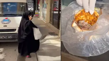 Dilencinin lahmacun oyununu zabıta bozdu