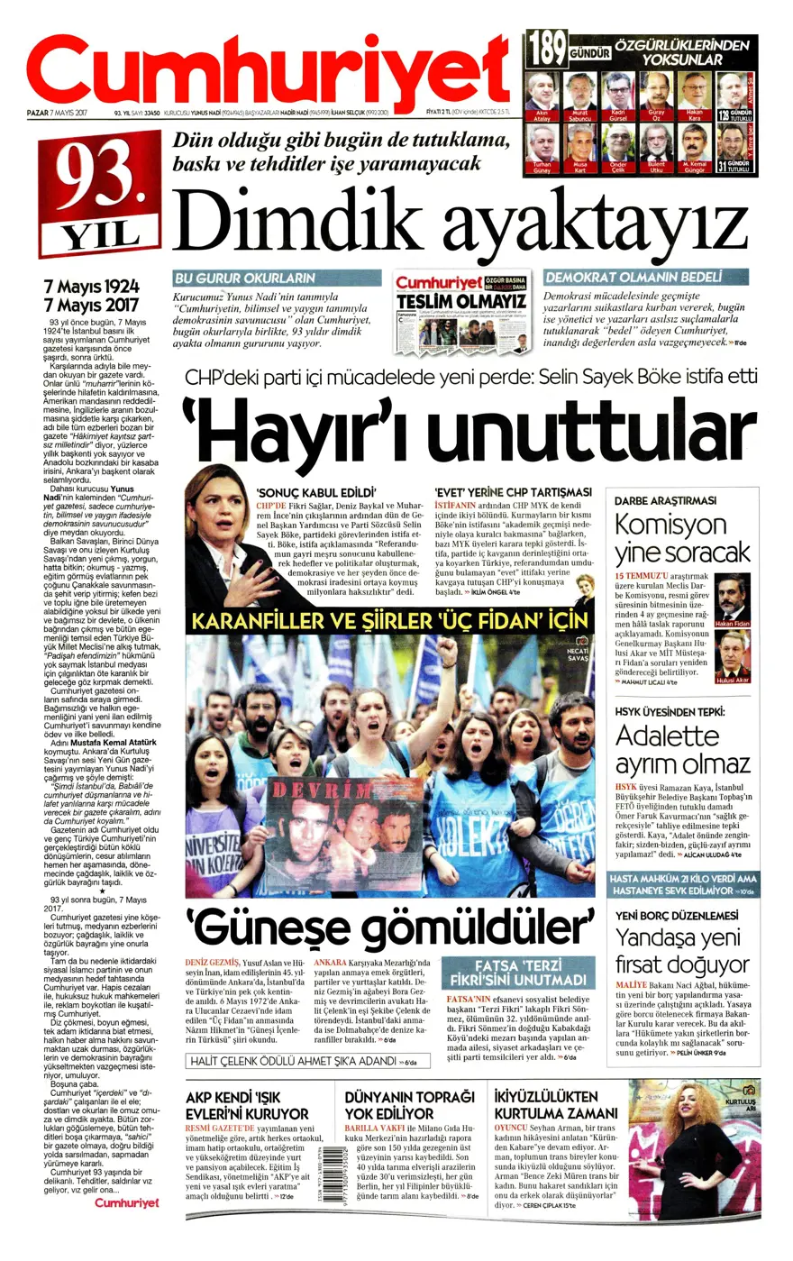 Günün gazete manşetleri - 07.05.2017 5