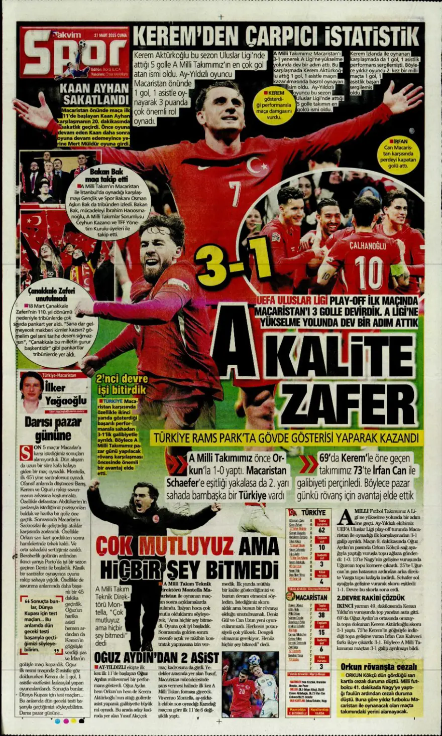 "İşte bizim çocuklar" (21 Mart 2025 spor manşetleri) 13 "İşte bizim çocuklar" (21 Mart 2025 spor manşetleri) 13