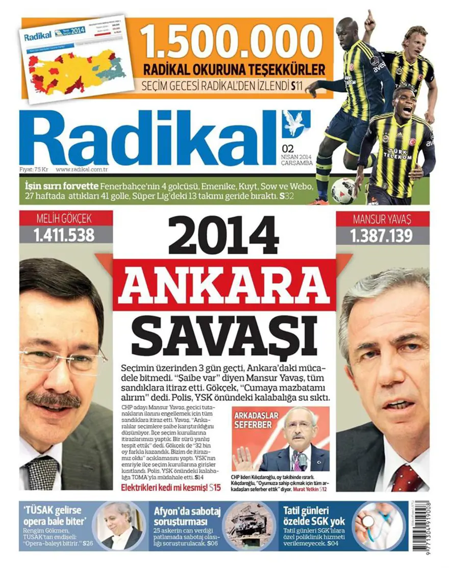 Günün gazete manşetleri - 2 Nisan 2014 3 Günün gazete manşetleri - 2 Nisan 2014 3