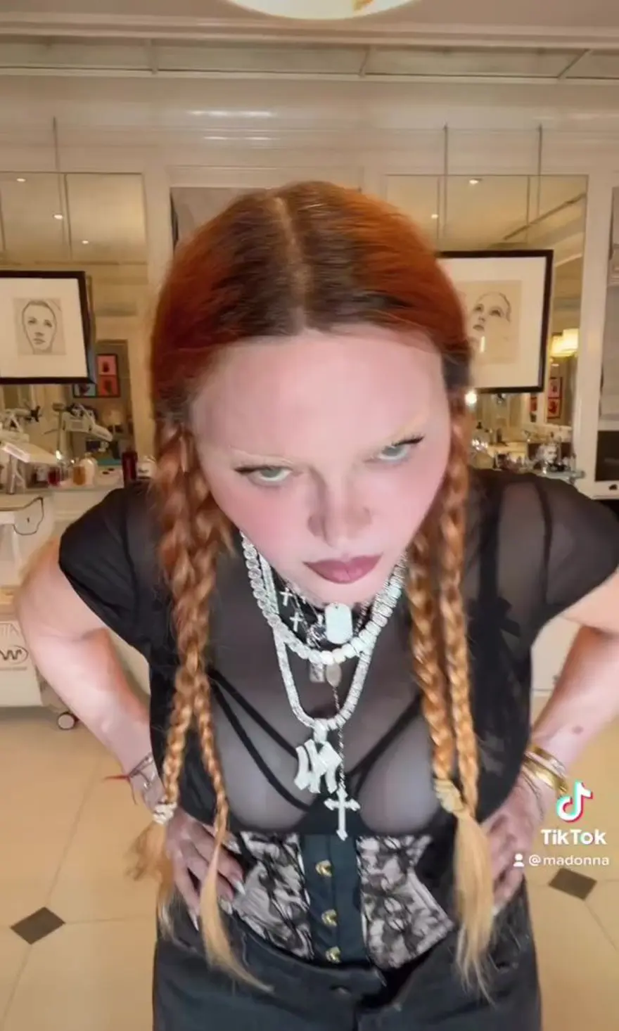 Madonna'nın köpek taklidi tepki topladı: İğrençsin! 4