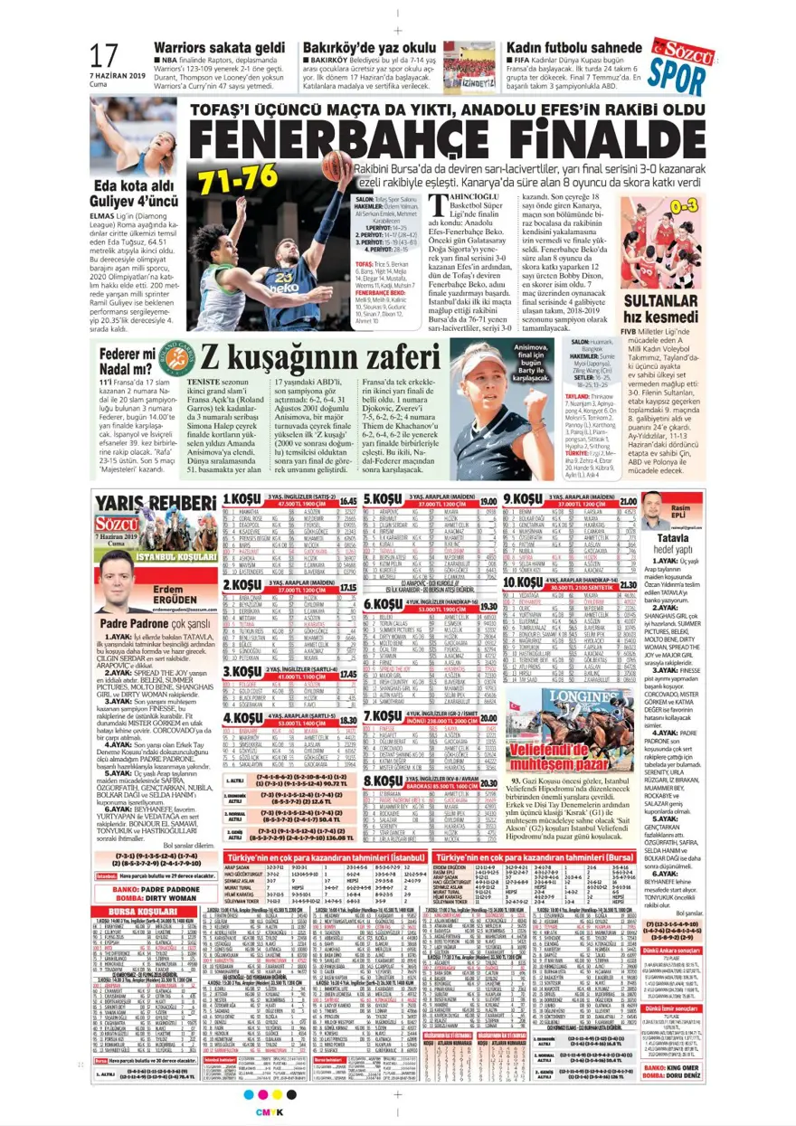 Günün spor manşetleri (7 Haziran 2019) 9