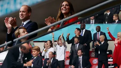 Kraliyet Ailesi, David Beckham ve Ed Sheeran EURO 2020 İngiltere-Almanya Maçı tribününde