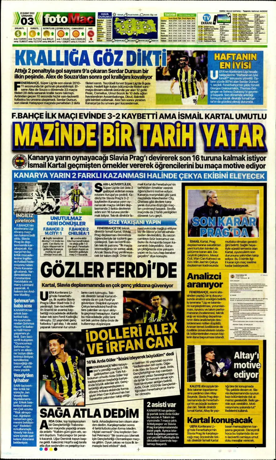 Günün spor manşetleri (23 Şubat 2022) 4