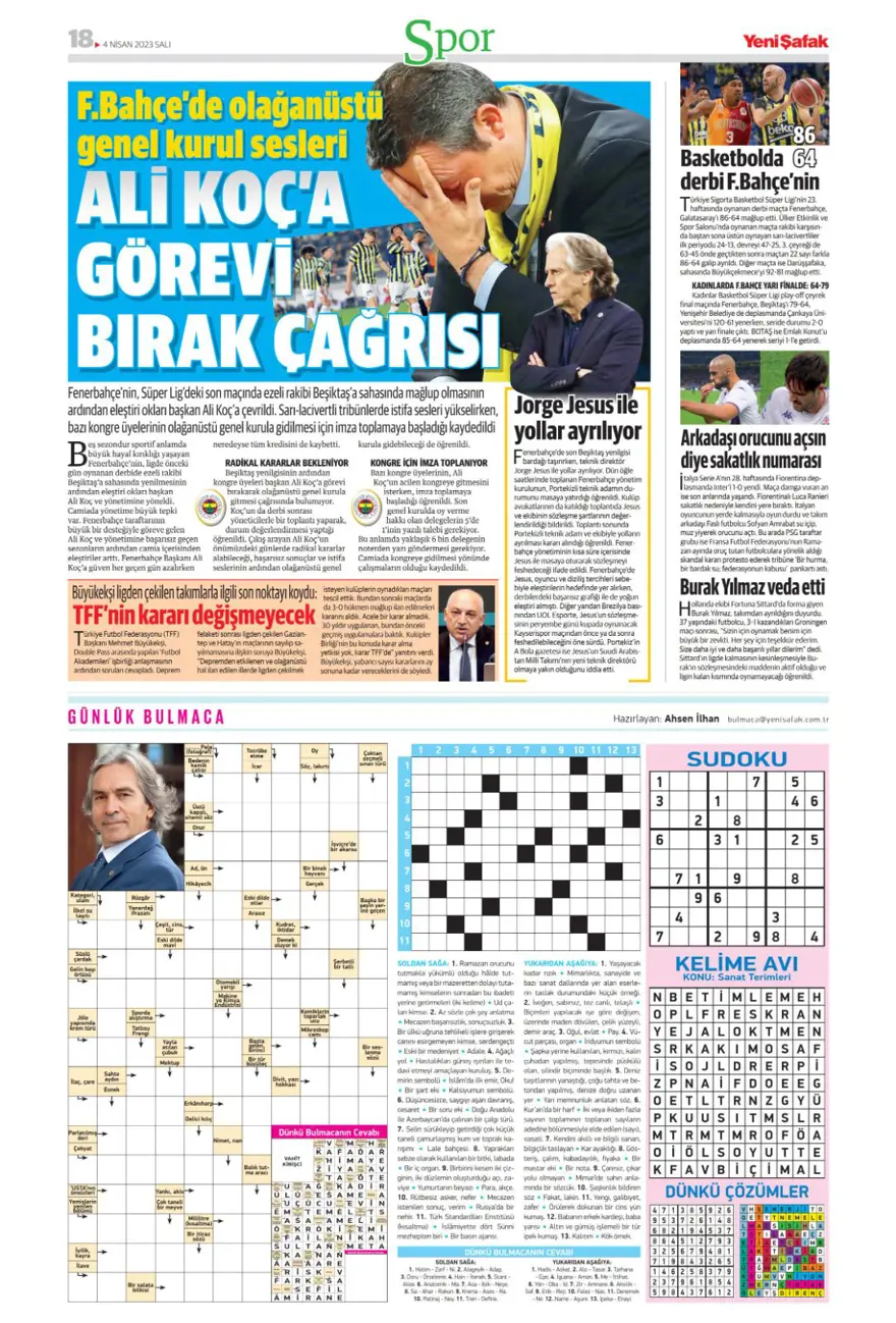 Günün spor manşetleri (4 Nisan 2023) 16 Günün spor manşetleri (4 Nisan 2023) 16