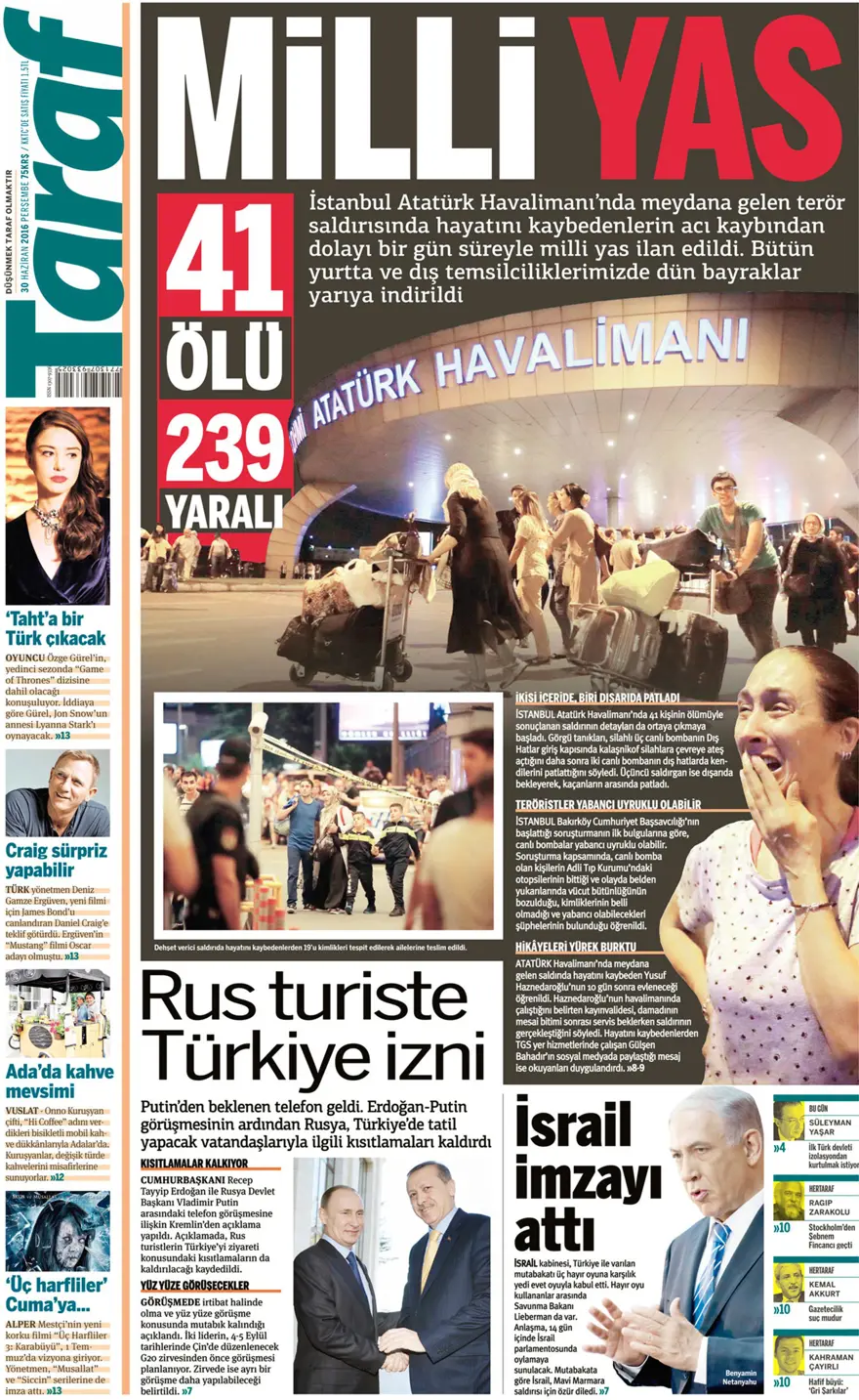 Günün gazete manşetleri (30 Haziran 2016) 12