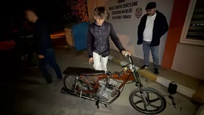 Bisikletini motosiklete çevirdi! Ceza yağdı