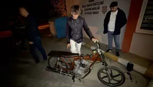 Bisikletini motosiklete çevirdi! Ceza yağdı