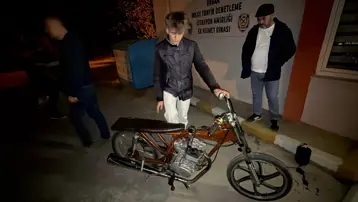 Bisikletini motosiklete çevirdi! Ceza yağdı