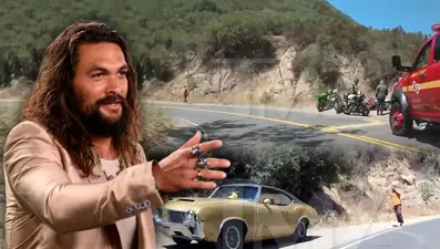 Jason Momoa motorsiklet sürücüsüyle kafa kafaya çarpıştı