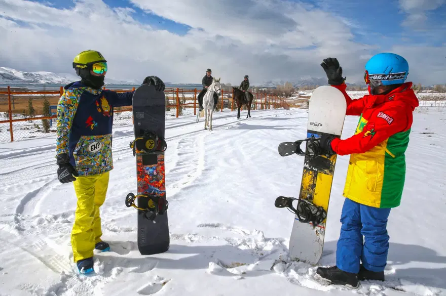 Van'da "Atlı snowboard" heyecanı 14 Van'da "Atlı snowboard" heyecanı 14