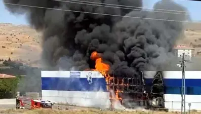 Ankara'da ayran fabrikasında yangın