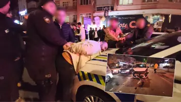 Kimlik sorulan alkollü sürücü şube müdürüne tekme attı