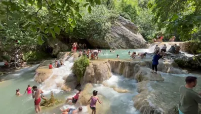 Kurban Bayramı’nda Gürleyik Şelalesi'ne ziyaretçi akını