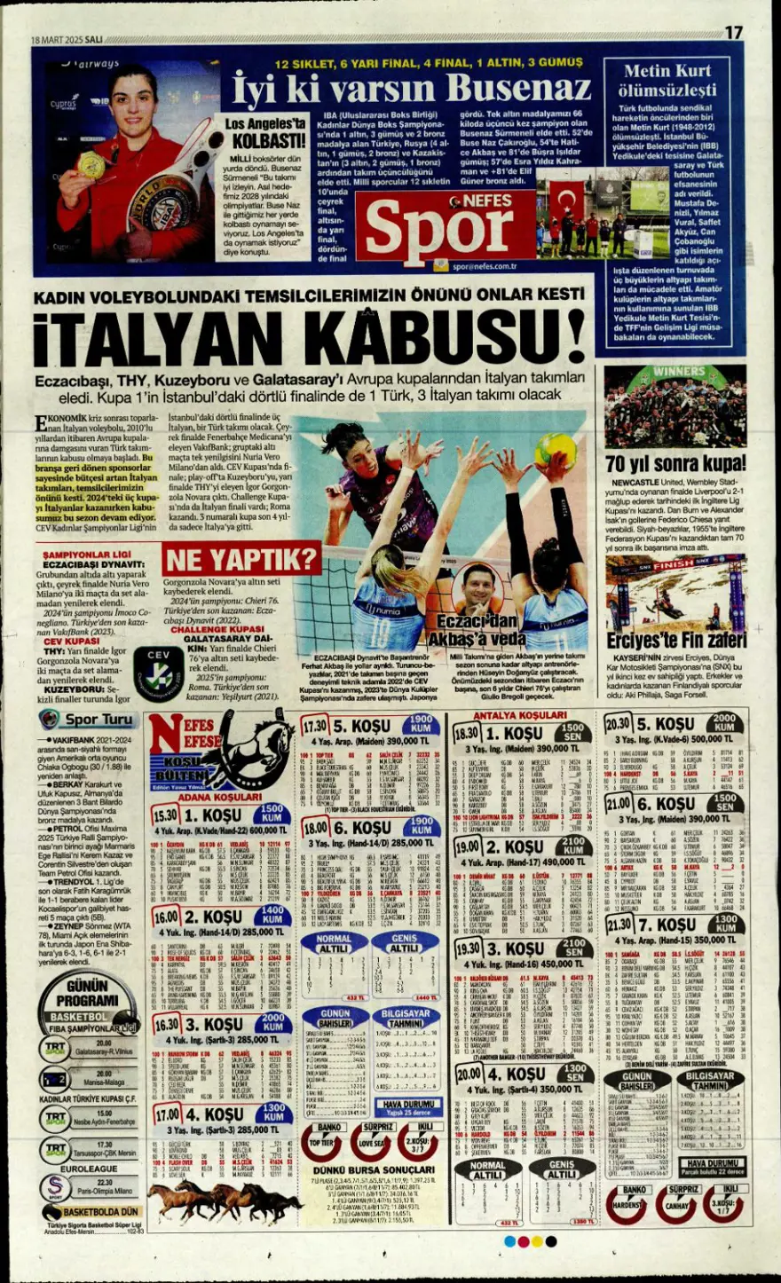 "Osimhen için iki seçenek var" (18 Mart 2025 spor manşetleri) 3