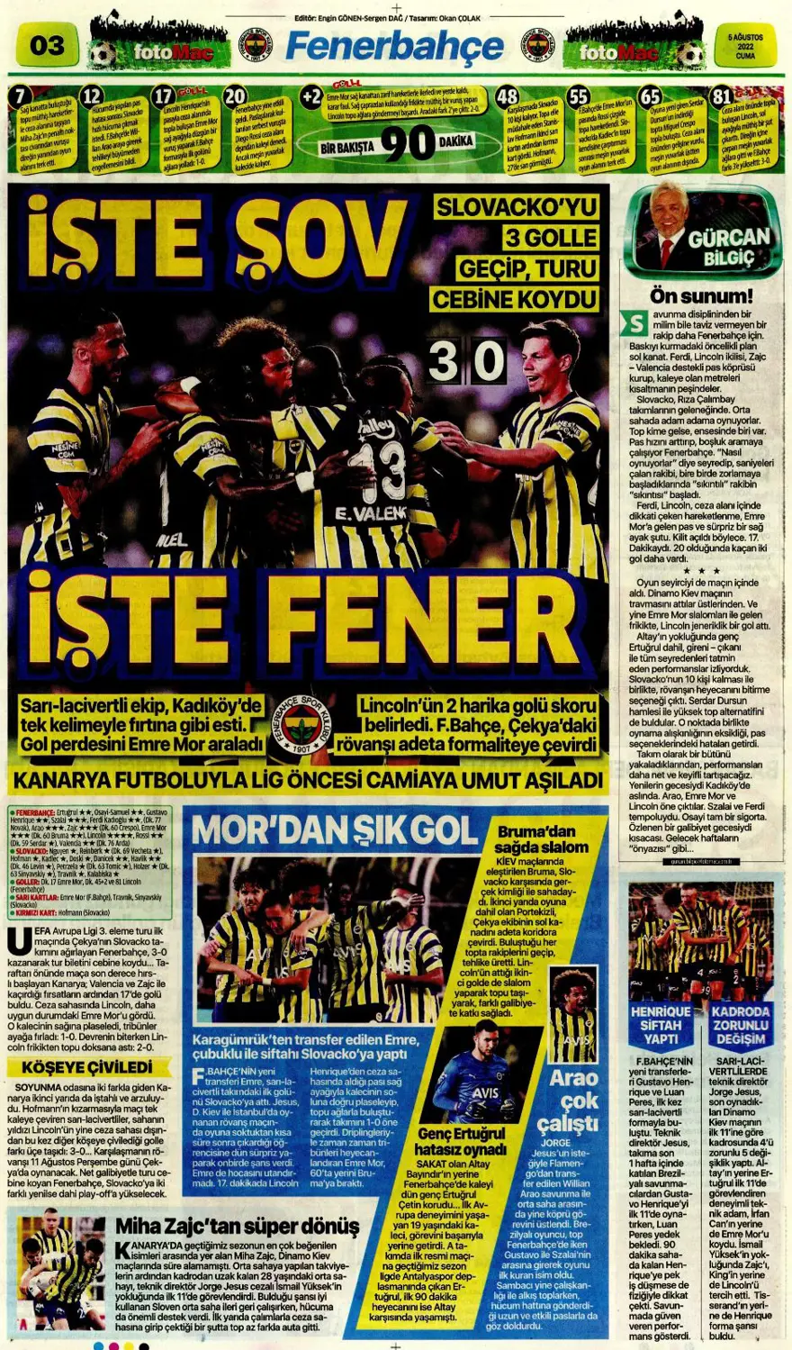 Günün spor manşetleri (5 Ağustos 2022) 5