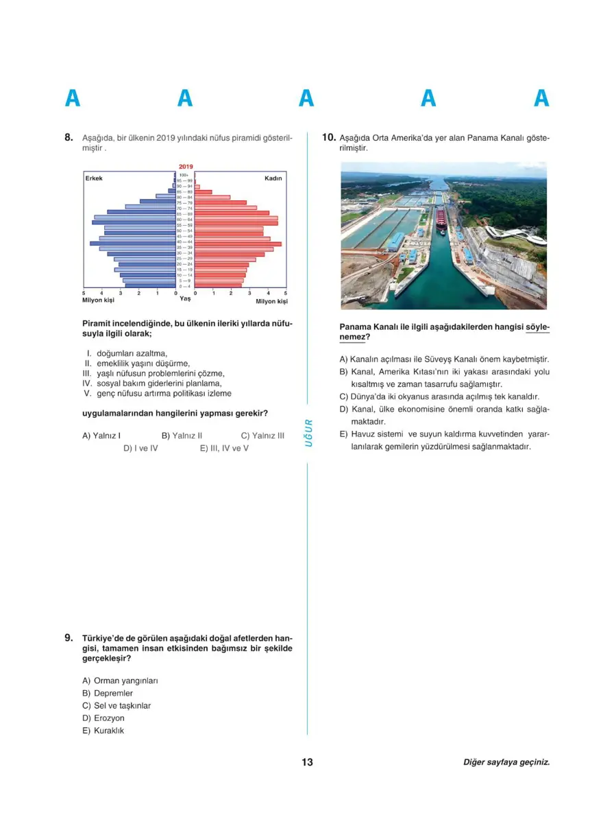 Uğur Okulları YKS - TYT deneme sınavı 12