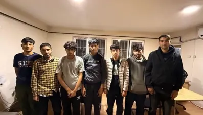 Amasya'da ormanda 8 düzensiz göçmen yakalandı