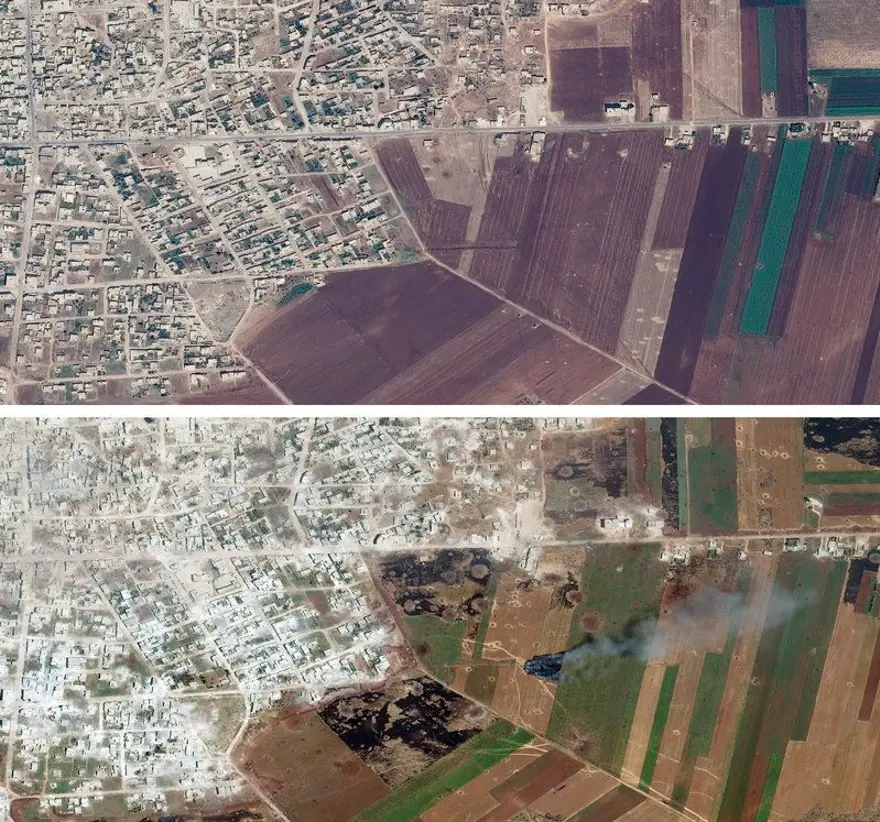 İdlib'deki yıkım hiç böyle görüntülenmemişti 