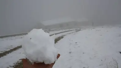 Konya'ya mevsimin ilk karı yağdı