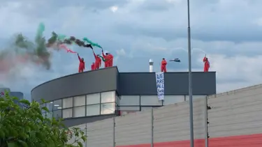 Avusturya'da dikkat çeken Filistin protestosu