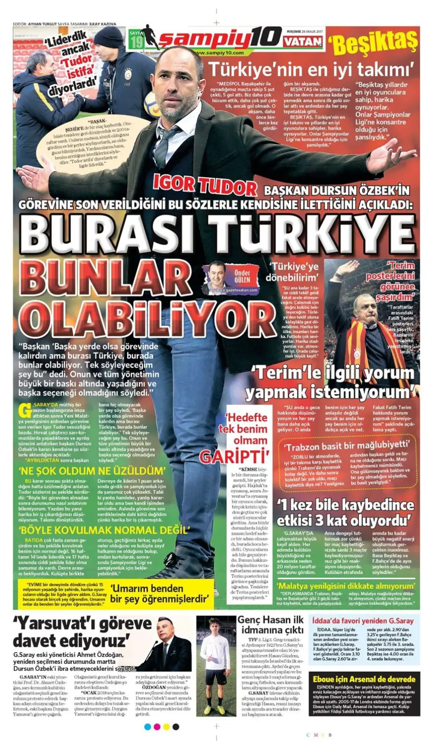 Günün spor gazeteleri (28 Aralık 2017) 21