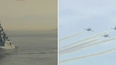 Denizde ve havada 100. yıl coşkusu: Boğaz'da özel etkinlik