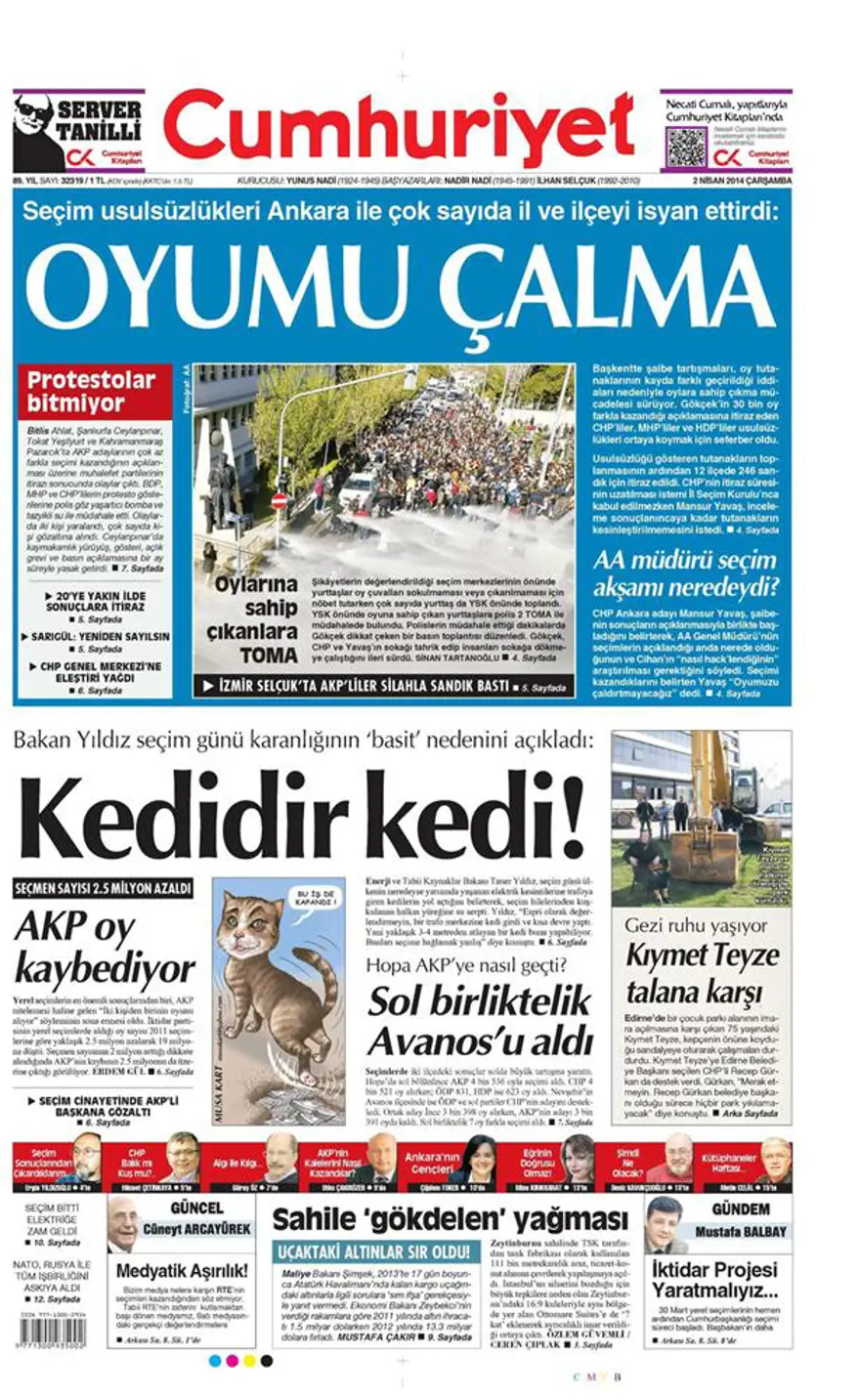 Günün gazete manşetleri - 2 Nisan 2014 10 Günün gazete manşetleri - 2 Nisan 2014 10