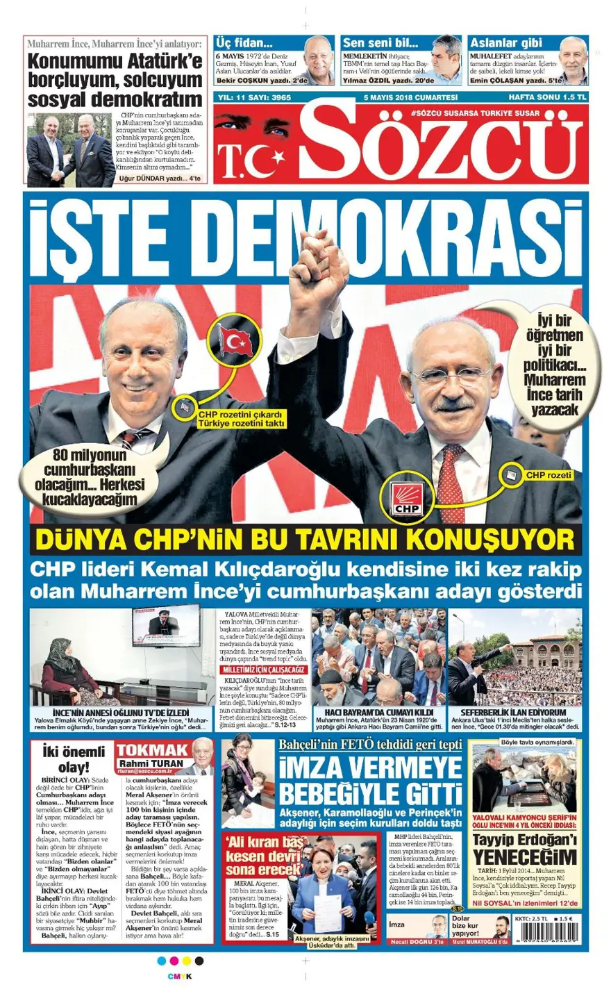 Günün gazete manşetleri - 5 Mayıs 2018 8