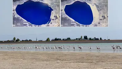ArinGölü’nün 3’te 1’i artık yok | 18 yılda yaşanan değişim NASA uydusu tarafından görüntülendi