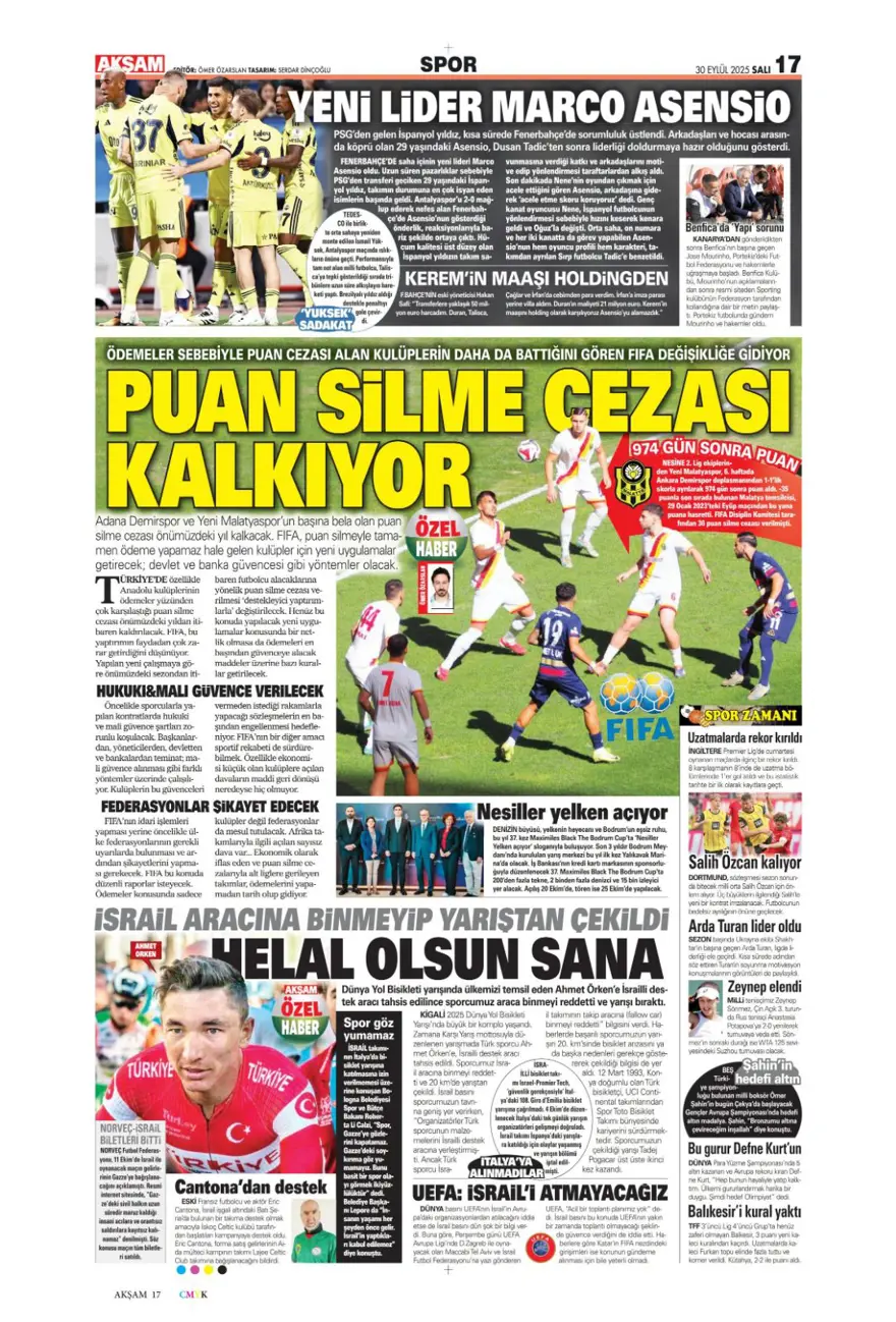 "Cehennem Liverpool'u bekliyor" (30 Eylül 2025 spor manşetleri) 4