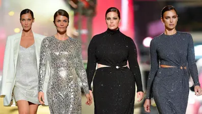 Ünlü modeller Times Meydanı'nda boy gösterdi