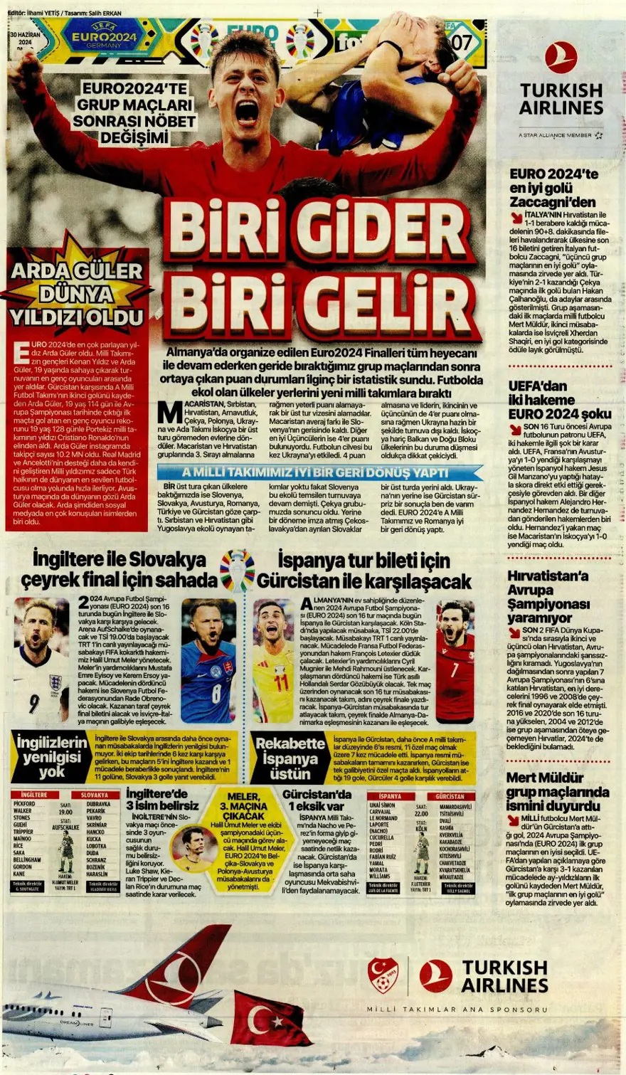 "Avusturya'ya farklı 11" (30 Haziran 2024 spor manşetleri) 14