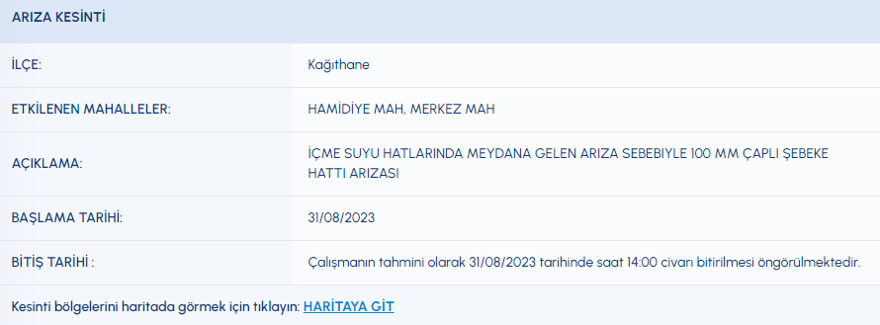 İstanbul'un 6 ilçesinde su kesintisi: Sular ne zaman gelecek? (31 Ağustos İSKİ su kesintisi listesi) 3