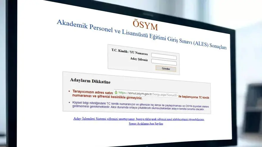 ALES/1 sınav sonuçları ÖSYM sonuç ekranı: ALES sınav sonuçları açıklandı (2025 ÖSYM ALES/1 sonuç sorgulama sayfası) 