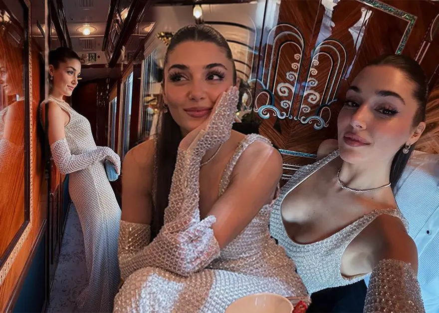 Hande Erçel'in romantik tren yolculuğu 