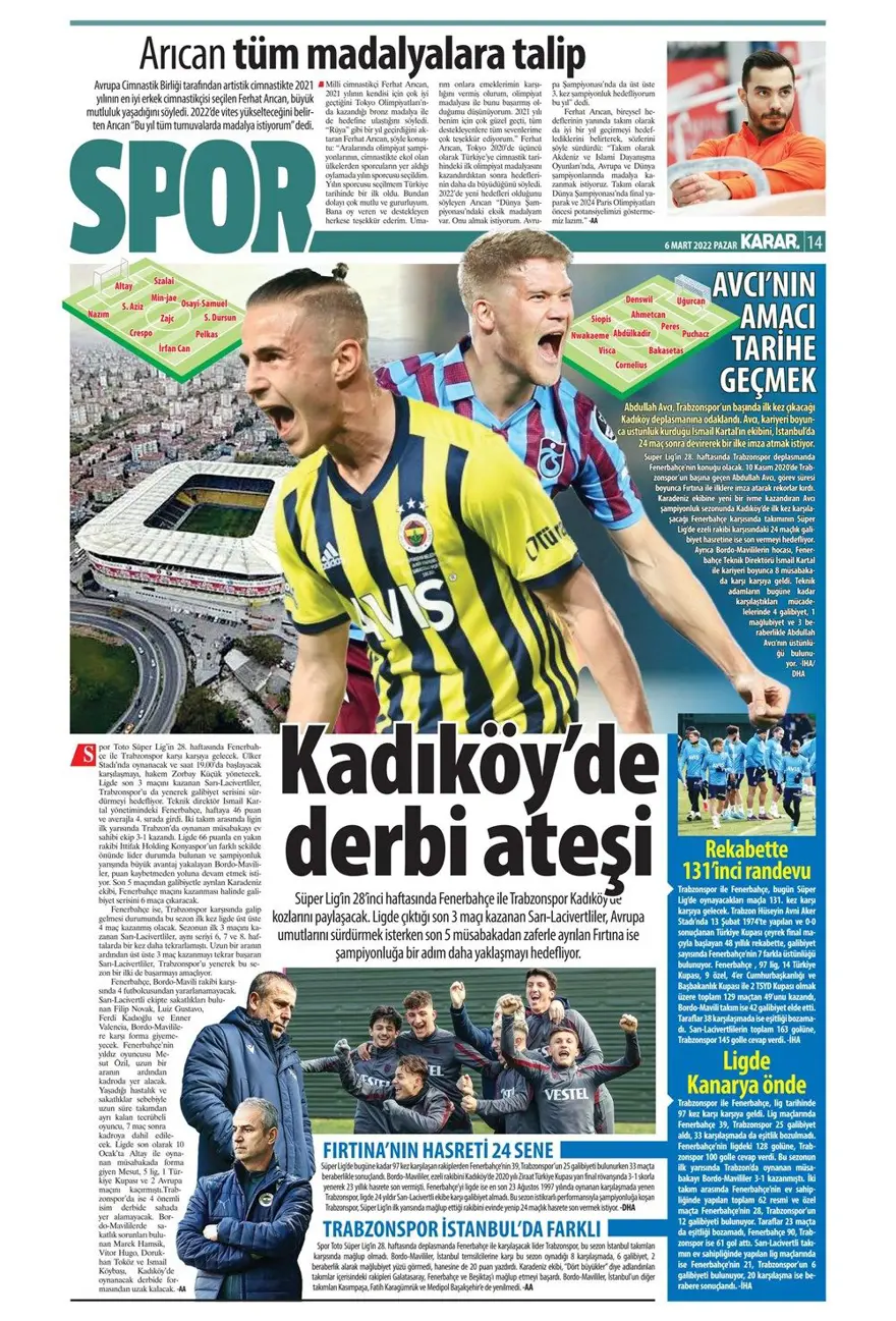Günün spor manşetleri (6 Mart 2022) 18