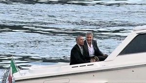 George Clooney ile Barack Obama tekne turunda George Clooney ile Barack Obama tekne turunda