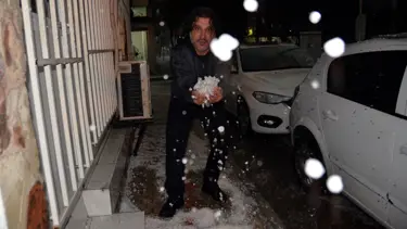 Mersin'de ceviz büyüklüğünde dolu