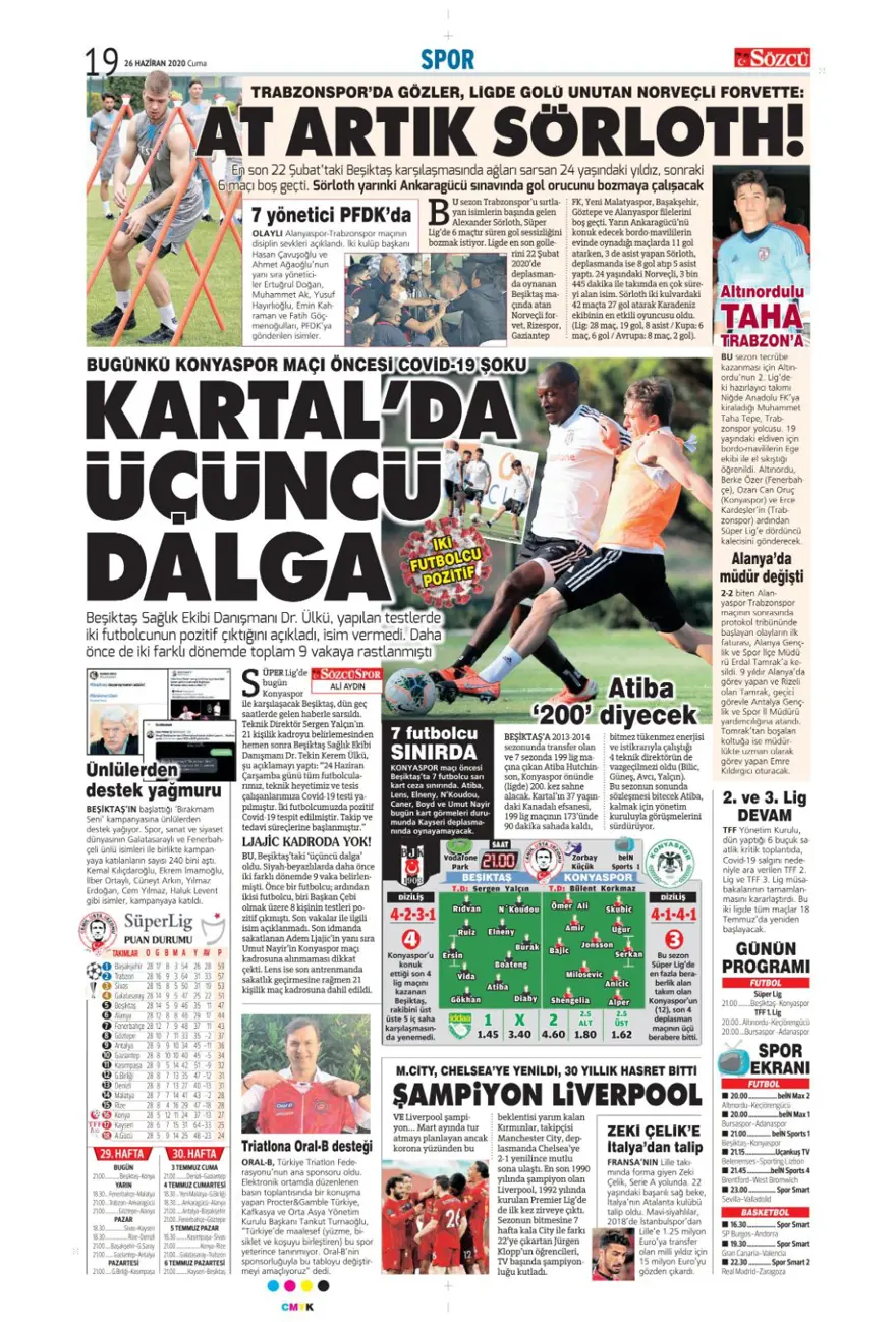 Günün spor manşetleri (26 Haziran 2020) 10