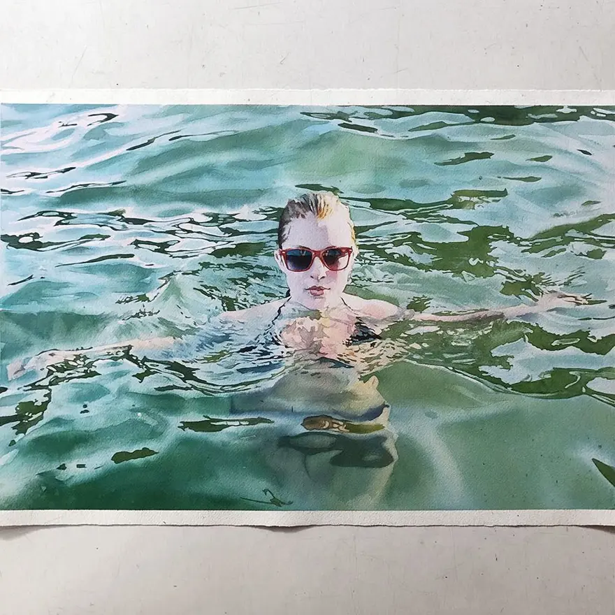 Gerçek gibi görünen sulu boya resimler 