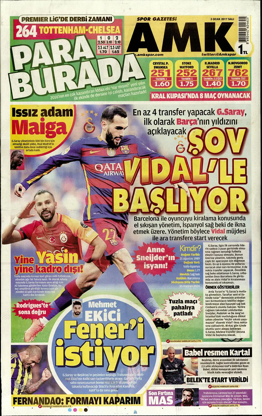 Günün gazete manşetleri - 3 Ocak 2016 18